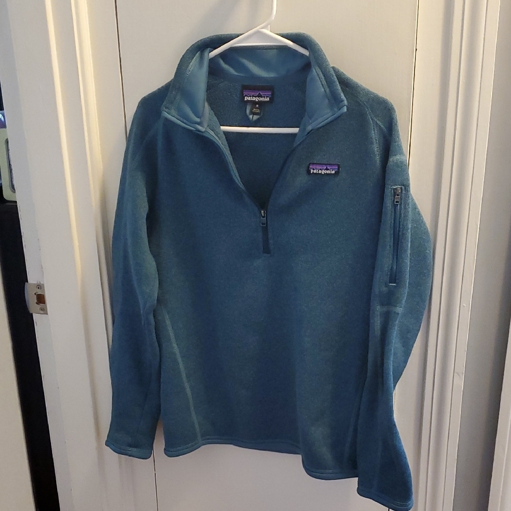 Patagonia Blue Quarter-Zip Fleece Pullover